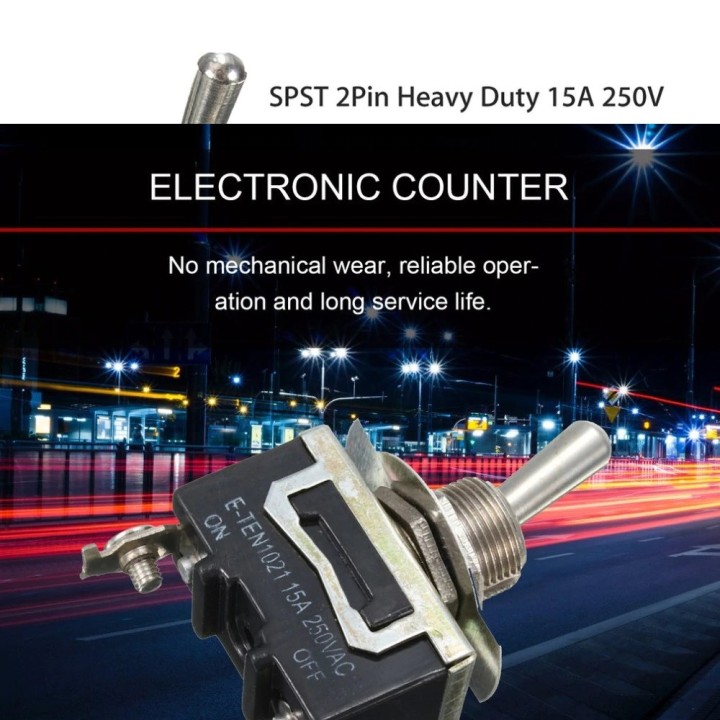 Interruttore a bilanciere impermeabile 15A 250V SPST 2 pin 2 terminale ON/OFF per barca auto