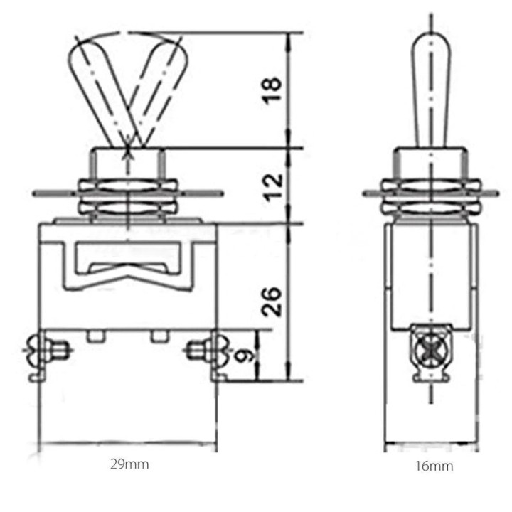 Interruttore a bilanciere impermeabile 15A 250V SPST 2 pin 2 terminale ON/OFF per barca auto