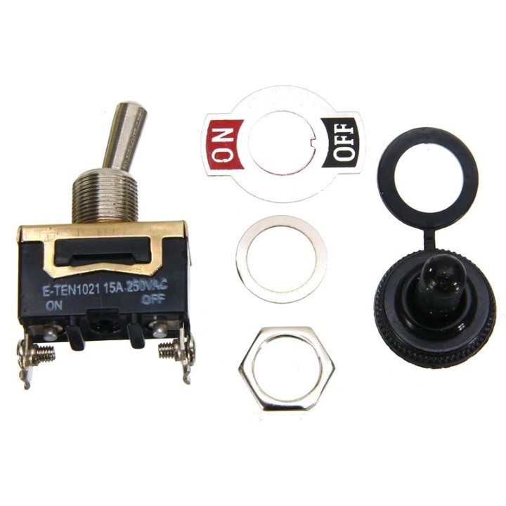 Interrupteur a Bascule etanche 15A 250V SPST 2 Pins 2 Terminal ON/OFF Pour Voiture bateau