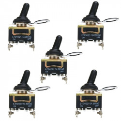 Interruptor basculante impermeable 15A 250V SPST 2 pines 2 terminales ON / OFF para coche barco