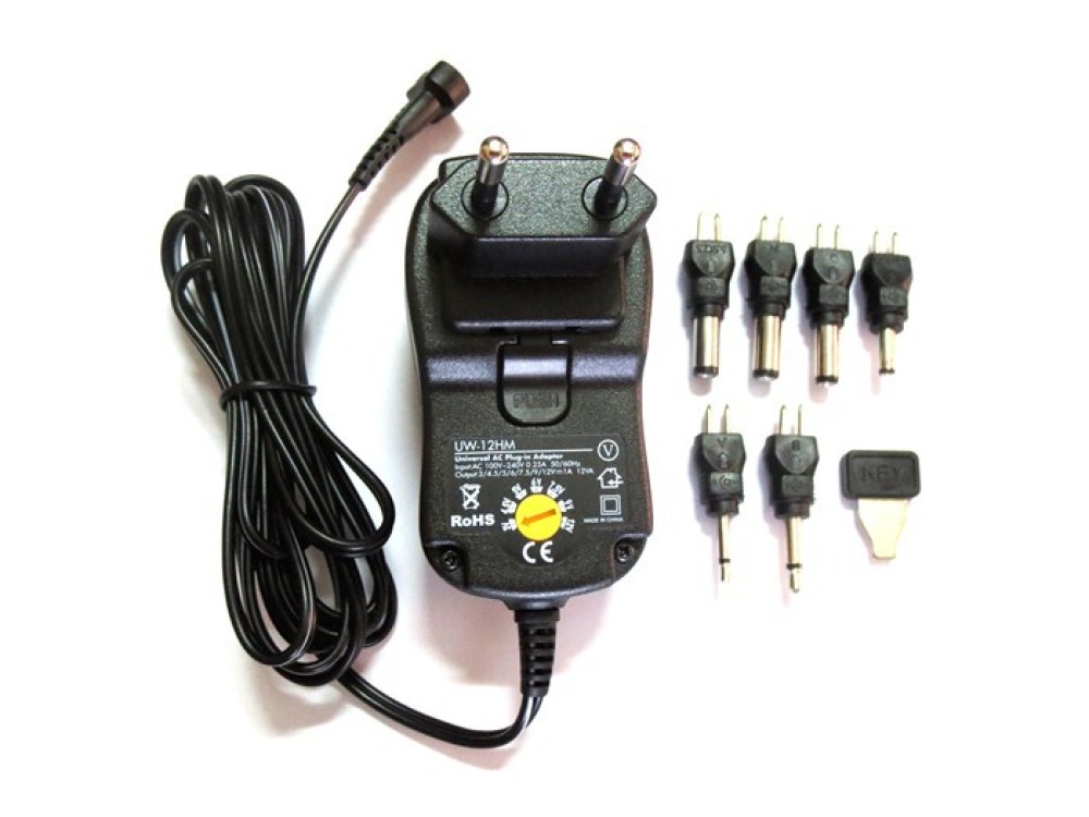 Adattatore di alimentazione multi tensione 30W 3v 4.5v 5v 6v 7.5v 9v 12v hq - 9