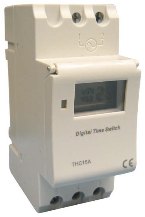 Orlogio elettrico digitale 220vca 2200w 7 giorni per guida din per messa in servzio sistema d’allarme jr international - 2