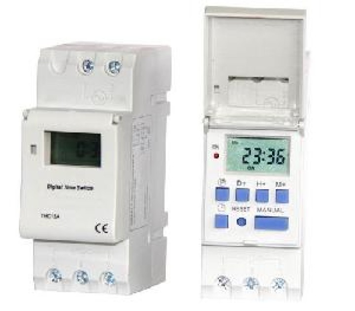 Orlogio elettrico digitale 220vca 2200w 7 giorni per guida din per messa in servzio sistema d’allarme jr international - 4