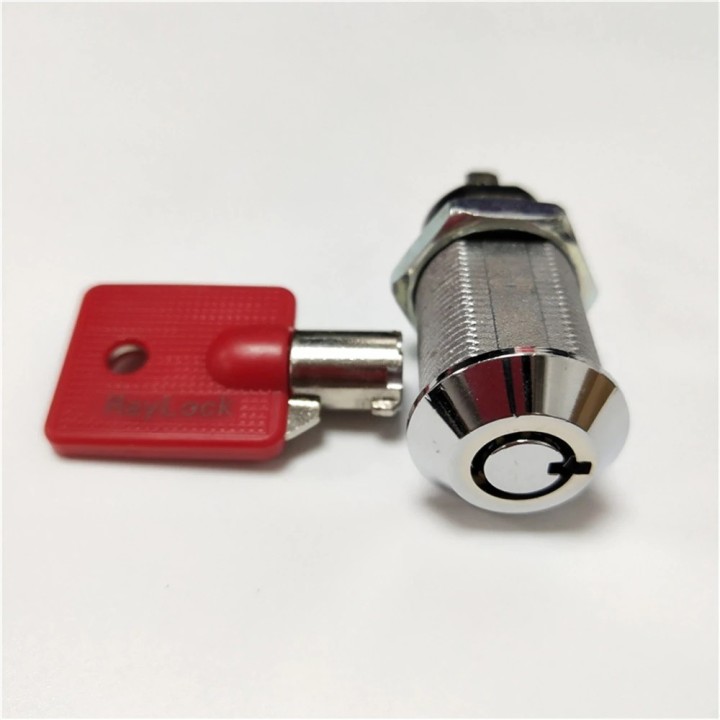 Serrure electrique 2 plots 1 sortie 6 clefs rondes interrupteur marche arret commutateur verrouillage