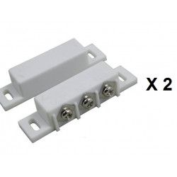 2 Detectors opening magnetic alarm surface mounting no nc magnetic contact, ivory alarm detector alarm sensor switches magnetic 