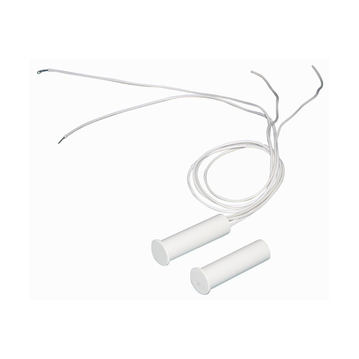 Contatto magnetico 9mm bianco da incastro per sistema d'allarme elettronico jr international - 1