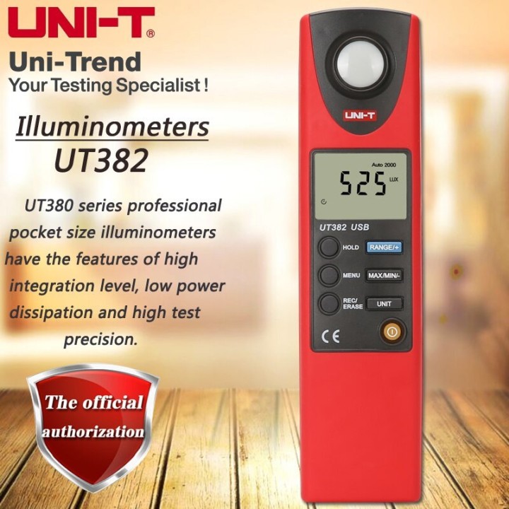 Lux meters UT382 UNI-T Illuminance measurement / data logging, professional industrial