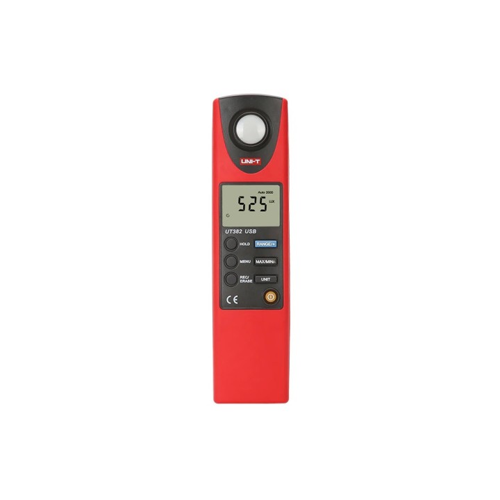 Luxmetre Numerique Usb 0.1-200000 lux cd rom Enregistreur de Donnees UT382 Testeur de Lumiere