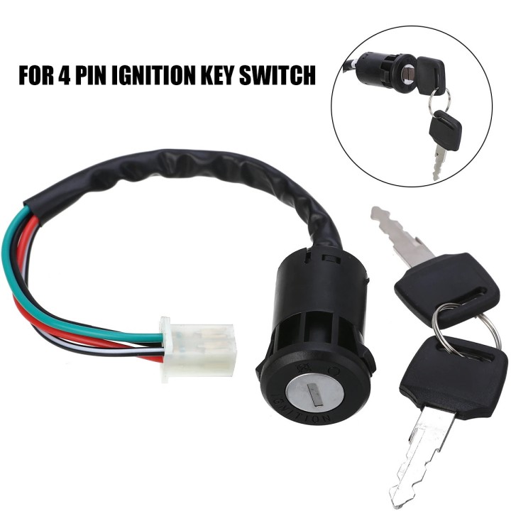Universal Switch Switch 2 Key 4 Pin Wire For Motorcycle ATV Go off Kart ATV Quad