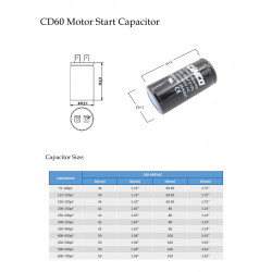 Capacitor 200mf 200mf micro farad 250uF 250v 300v 400v 450v condo air conditioner 200uf 250uf cd60