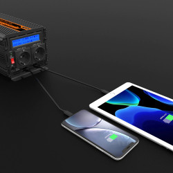 DC 24V to AC 220V 2000w 4000w modified sine wave power inverter with LCD display remote control 5V USB