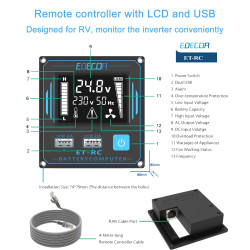 Inverter a onda sinusoidale modificata 3000W 6000w dc 24v AC 220v 230v, off grid con telecomando lcd, porte USB