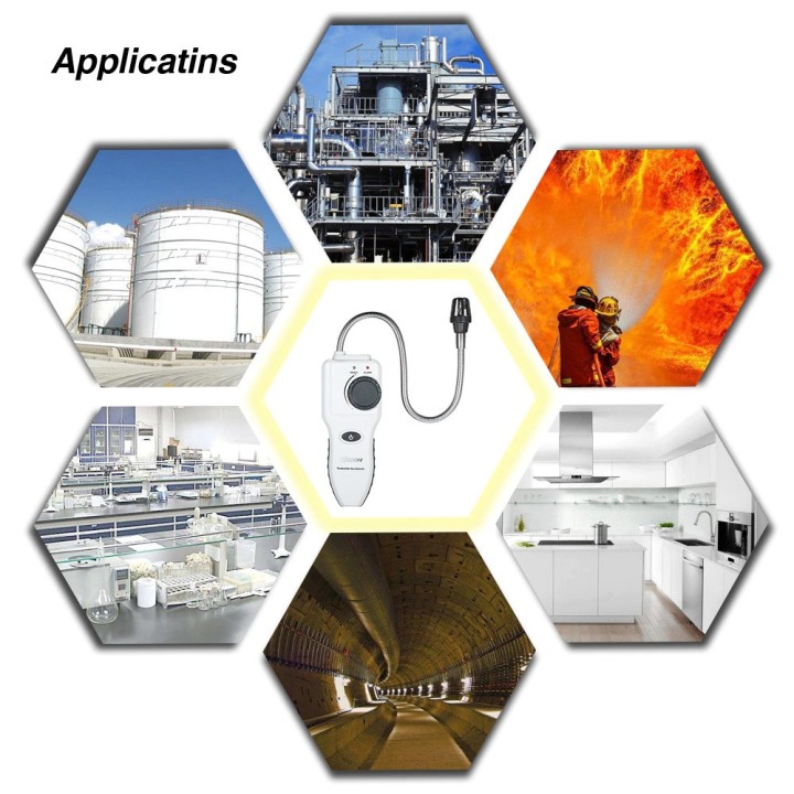 Rilevatore di gas infiammabile portatile gm8800b cercafughe di gas, con allarme sonoro e luminoso, sensibilità regolabile