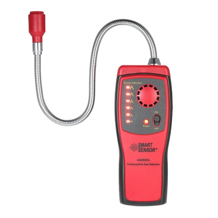 Rilevatore di gas combustibile portatile AS8800L Localizzazione di allarme sonoro per tester di perdite