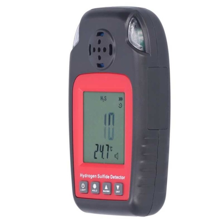 Analizador de detector de gas portátil WT8822 Monitor de fugas H2S con alarma de luz y sonido