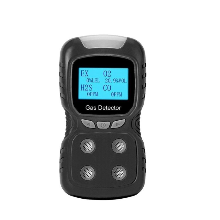 Detector de gas LCD Analizador de monóxido de carbono 4 en 1 EX / O2 / H2S / CO