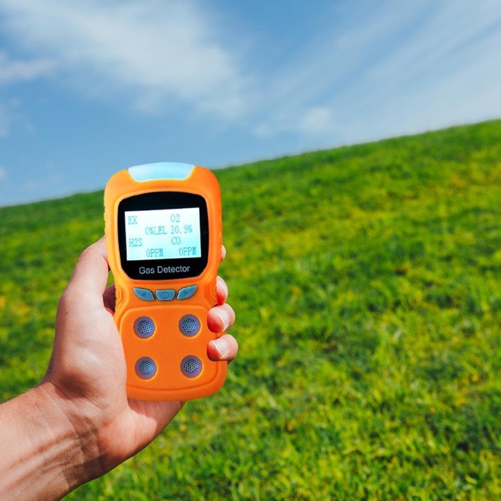 Détecteur de gaz LCD 4 en 1 analyseur monoxyde de carbone EX/O2/H2S/CO