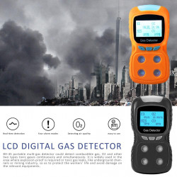 Détecteur de gaz LCD 4 en 1 analyseur monoxyde de carbone EX/O2/H2S/CO