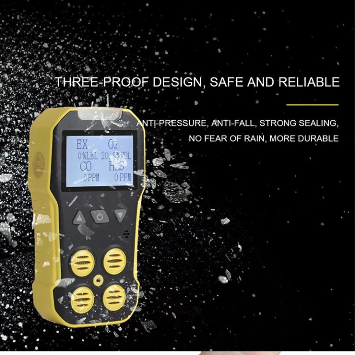 LCD gas detector 4 in 1 carbon monoxide analyzer EX / O2 / H2S / CO