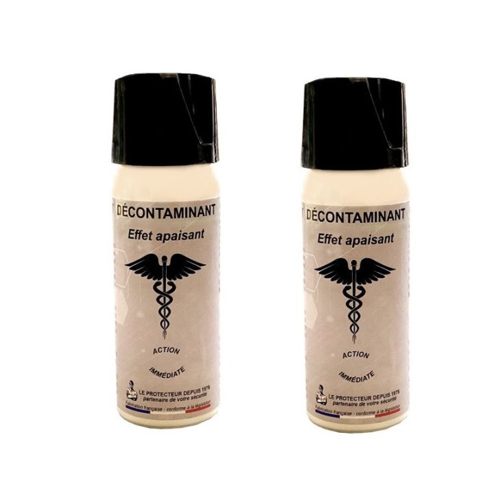 SPRAY DECONTAMINANT 50ml POUR AEROSOL DEFENSE GAZ CS POIVRE GEL BIO SHIELD AGENT NEUTRALISEUR