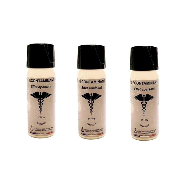 3 X Decontaminant bio shield 50ml fur aerosol defense gas cs pfeffer frost bio shield beamter neutraliseur lpsa - 3