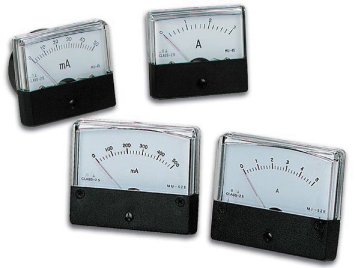 Amperometro analogico pannello 100?a cc 70 x 60 millimetri aim70100u jr  international - 2