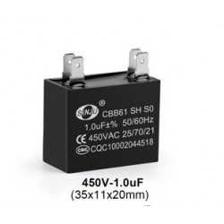 kondensator CBB61 450V 1UF tifoz tifoz kondensator vëllim kapacitoreve 2uF