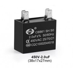Condensateur cbb61 4 pin 2uf 250v 450v 2mf 2 mf uf micro farad 50/60hz condo demarrage moteur