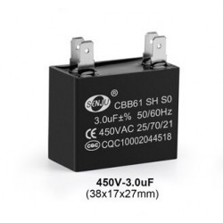 CBB61 450V 3UF air conditioning blower fan start capacitor capacitance inserts