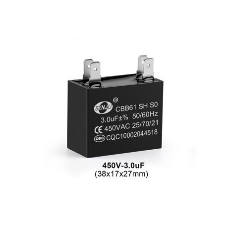 Condensateur cbb61 4 pin 3uf 450v 3mf 3 mf uf micro farad 50/60hz condo demarrage moteur
