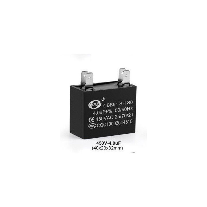 CBB61 Metallized Capacitor for Motor Start-up Ceiling Fan 500VAC 4uF