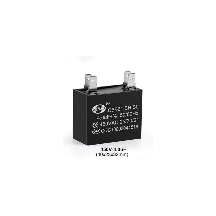 CBB61 Metallized Capacitor for Motor Start-up Ceiling Fan 500VAC 4uF
