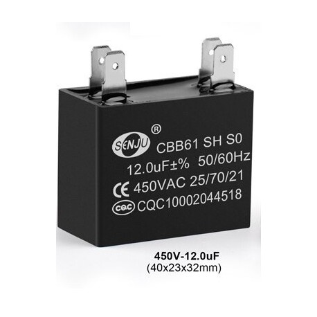 CBB61 Metallisierte Kondensator für Motor Inbetriebnahme Deckenventilator 500VAC 12uF 12mf