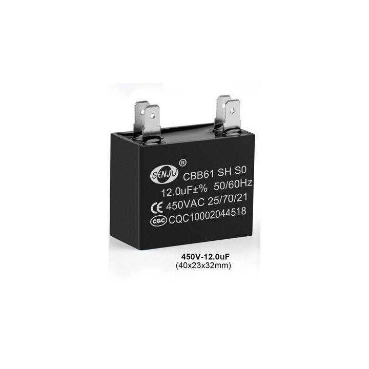 CBB61 Metallisierte Kondensator für Motor Inbetriebnahme Deckenventilator 500VAC 12uF 12mf