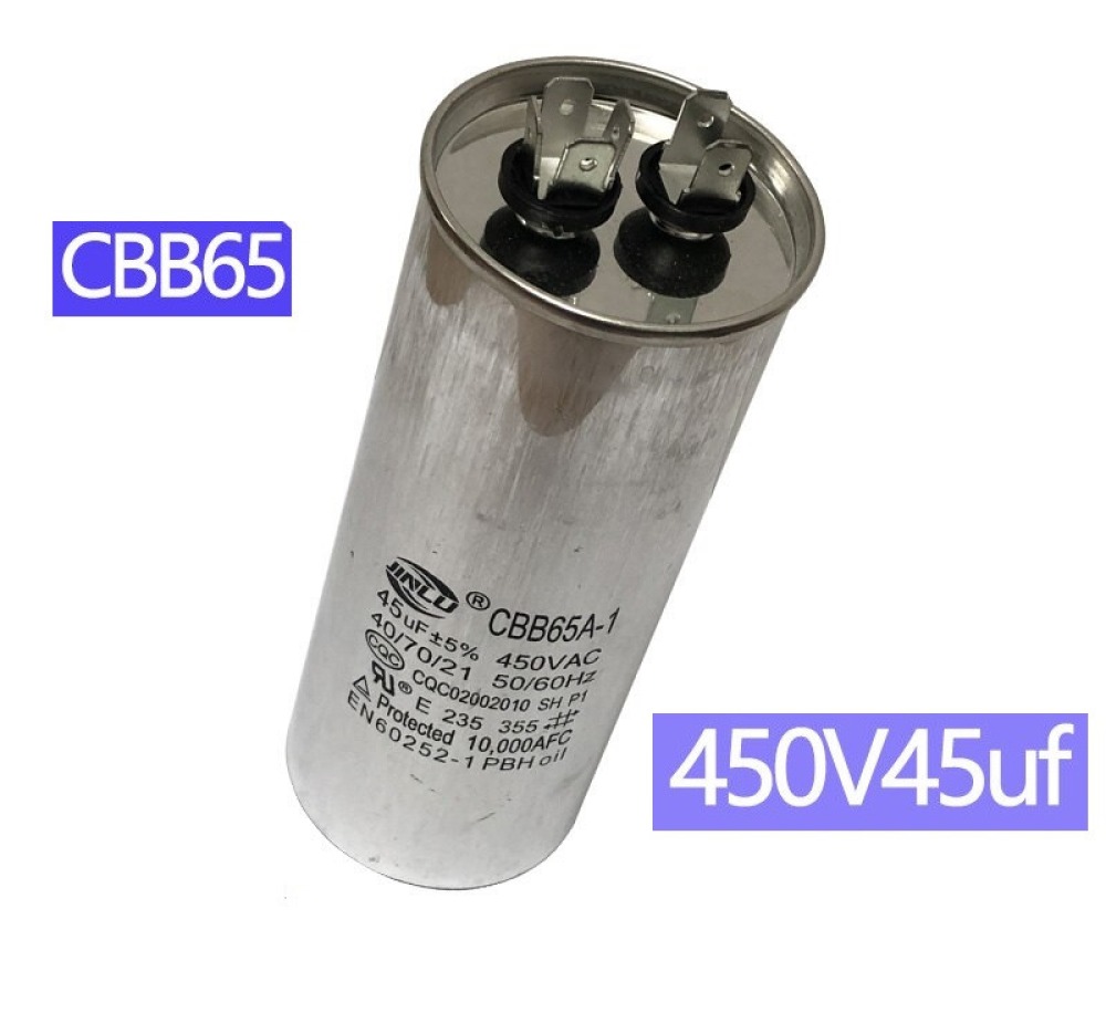 Condensateur Demarrage CBB65 45UF moteur Compresseur Climatiseur 450v refrigerateur lave-linge ventilateur