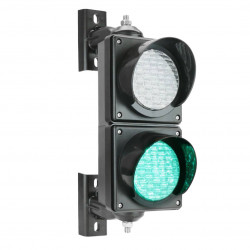 Semaforo per interni ed esterni IP65 2 x 100mm 12-24V con LED arancio-verde e rosso