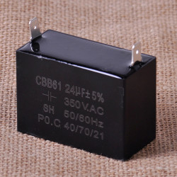AC 450V 20UF dos motores de plomo atado con alambre Ejecución del condensador CBB61