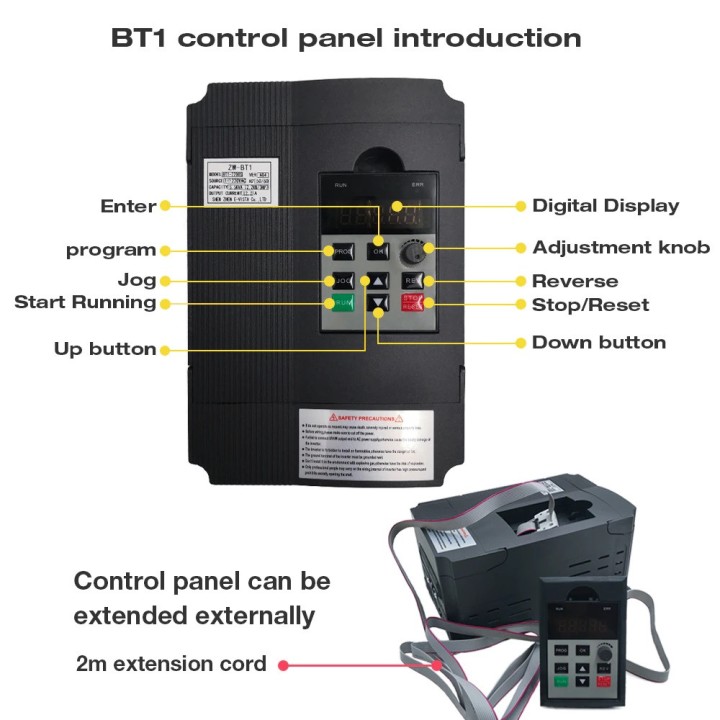 220v 1.5kw entrada monofásica y 220v 3 fase convertidor de frecuencia de salida / velocidad ajustable / convertidor de frecuenci