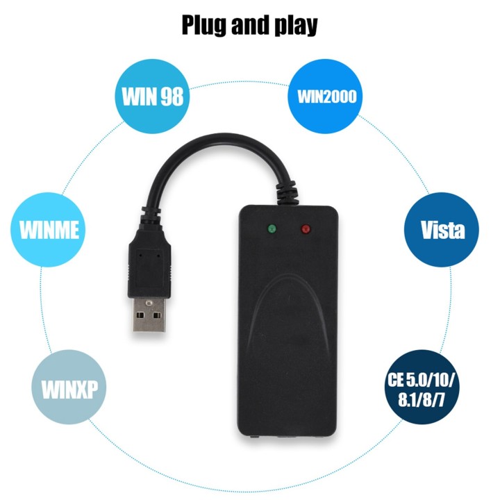 Usb2.0 fax modem, externe usb-modem 56kfax um52