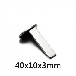 Magnete permanente 40x10x3mm N35 Frigo frigorifero con illuminazione a led super potente con cut-off al neodimio