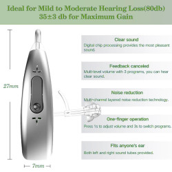 1 Amplifier Digital Hearing Aid 20-Channel Rechargeable Bluetooth Hearing Aid