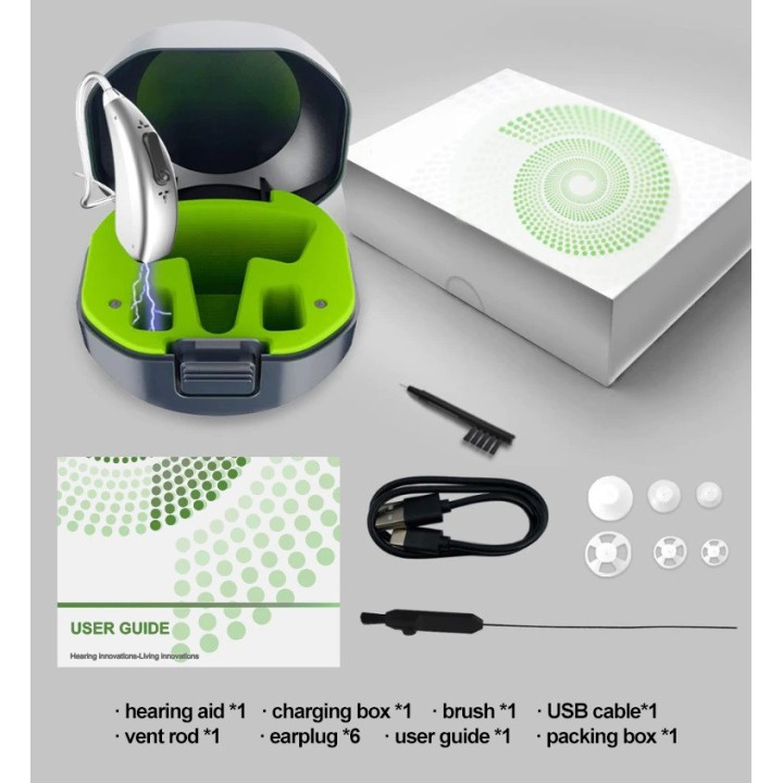 1 Amplifier Digital Hearing Aid 20-Channel Rechargeable Bluetooth Hearing Aid
