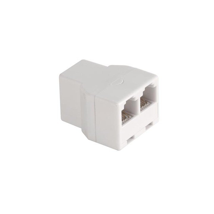 2 Adaptador telefonico rj12 hembra a 2 rj12 hembra 6p6c tcu5 conector telefono adaptadores telefonicos rj12 adaptador velleman -