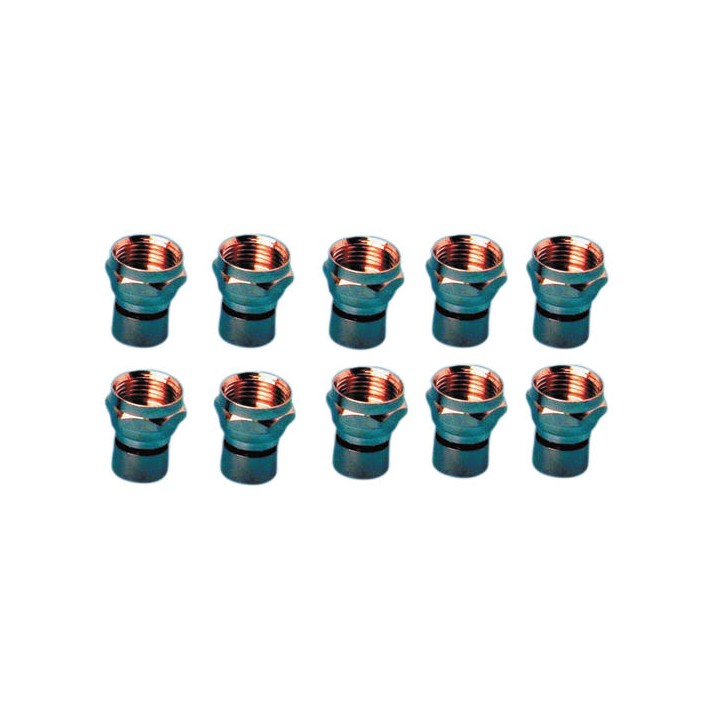 Spina f da aggraffare 5mm per cavo coassiale ø5mm rg58 (10 pezzi) velleman - 1