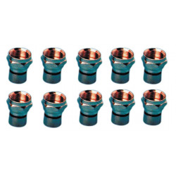 Spina f da aggraffare 5mm per cavo coassiale ø5mm rg58 (10 pezzi) velleman - 1