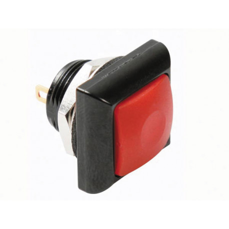 Quadratischer metalldrucktaster mit roter kappe jr  international - 2