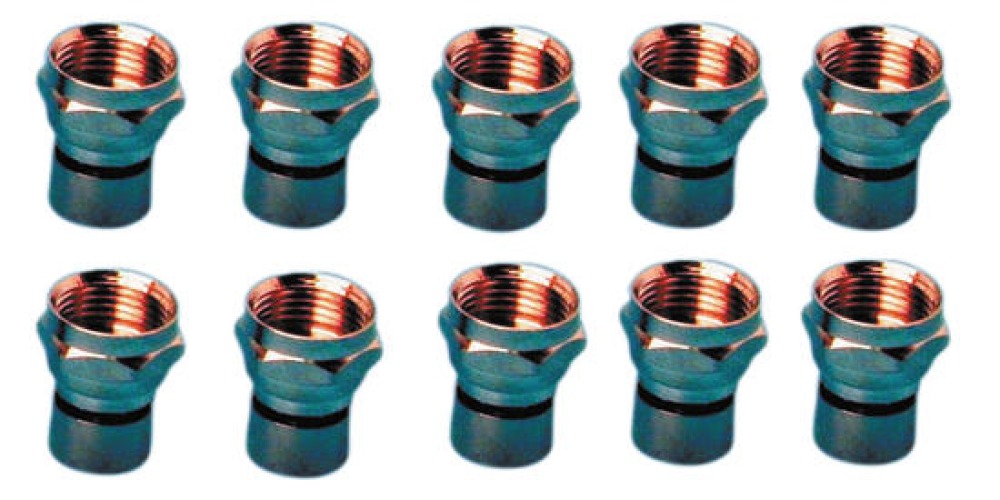 Spina f da aggraffare 5mm per cavo coassiale ø5mm rg58 (10 pezzi) velleman - 1