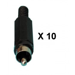 Clavija de conexion rca macho (las 5 unidades) ca047b conectores para camaras video vigilancia velleman - 1