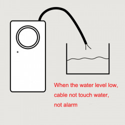 3 Rivelatore di sensori di allarme di overflow di dispersione di acqua senza fili 130dB Funzionamento di allarme per la casa jr 