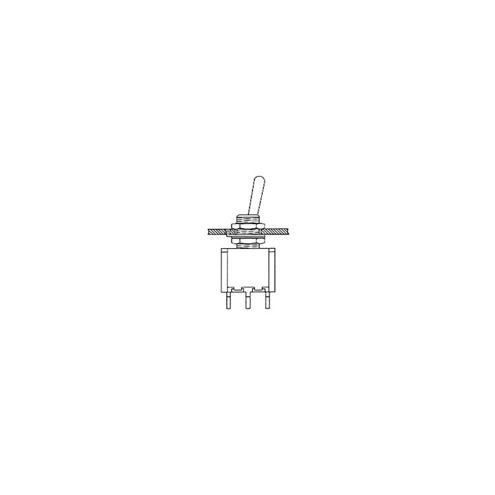 Interruptor invertido vertical dpdt on (on) interruptor interruptores con palanca interruptor velleman - 3